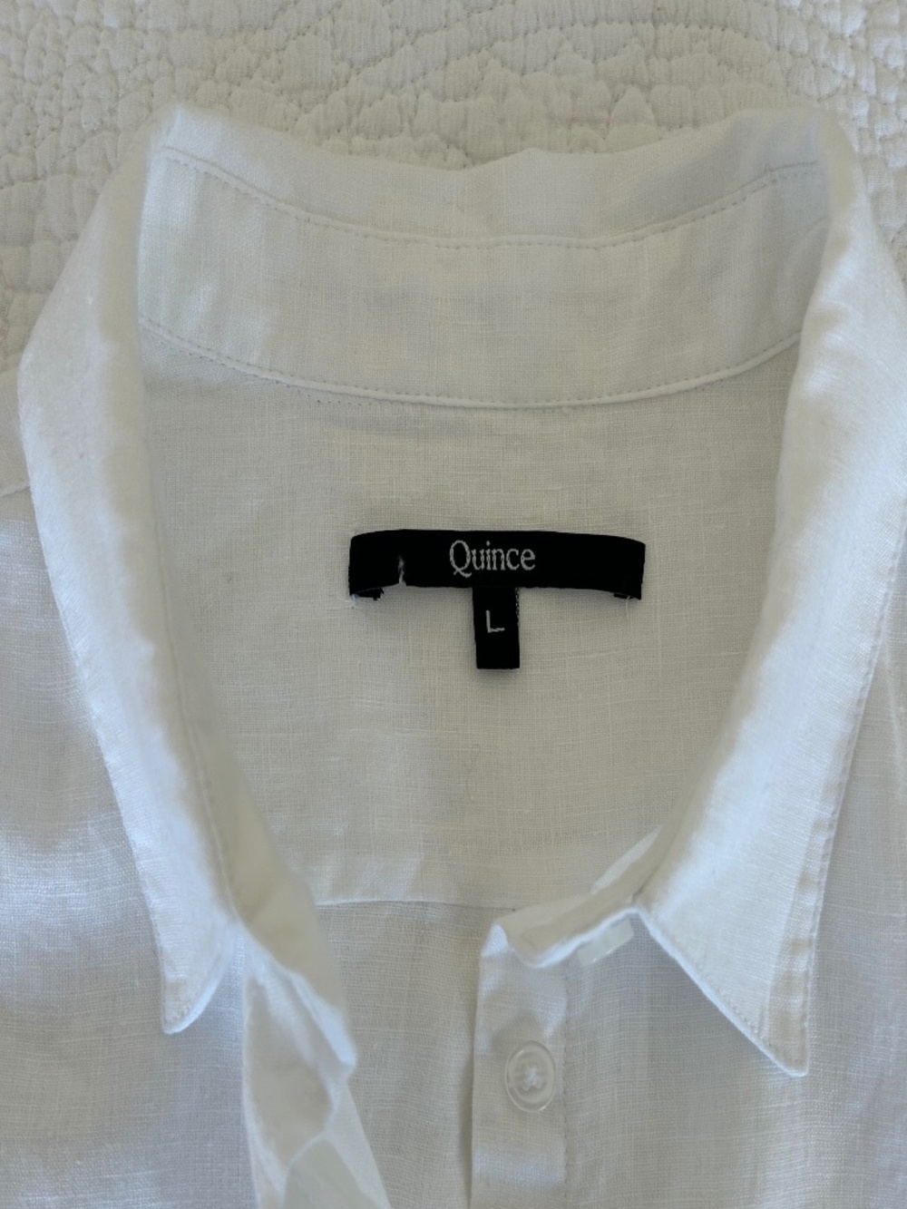 Quince white European linen shirt - Picture 4 of 5